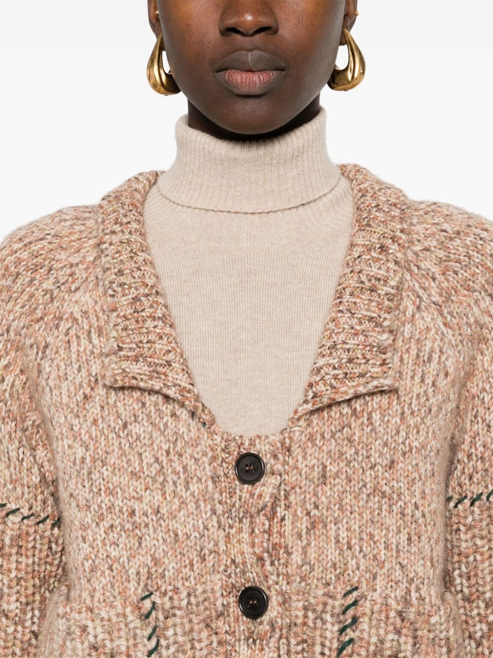 Stitch mélange cardigan - 5