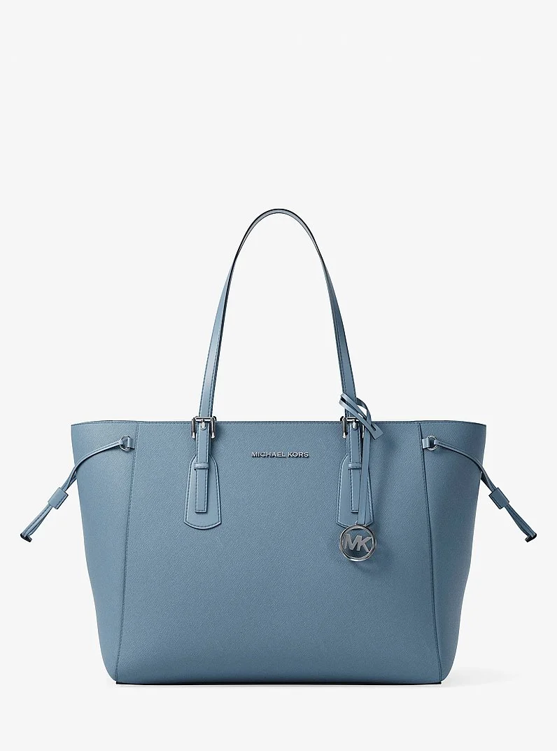 Voyager Large Saffiano Leather Tote Bag - 1