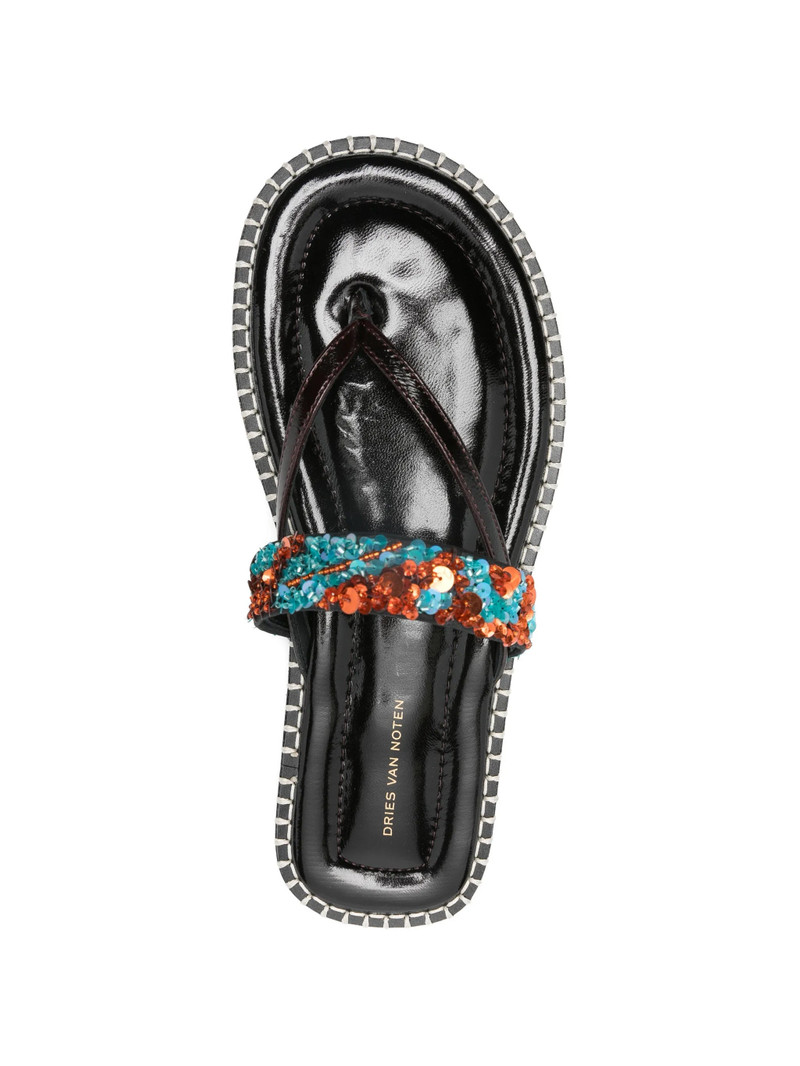 Dries Van Noten Dries Van Noten Embellished Flat Sandals outlook