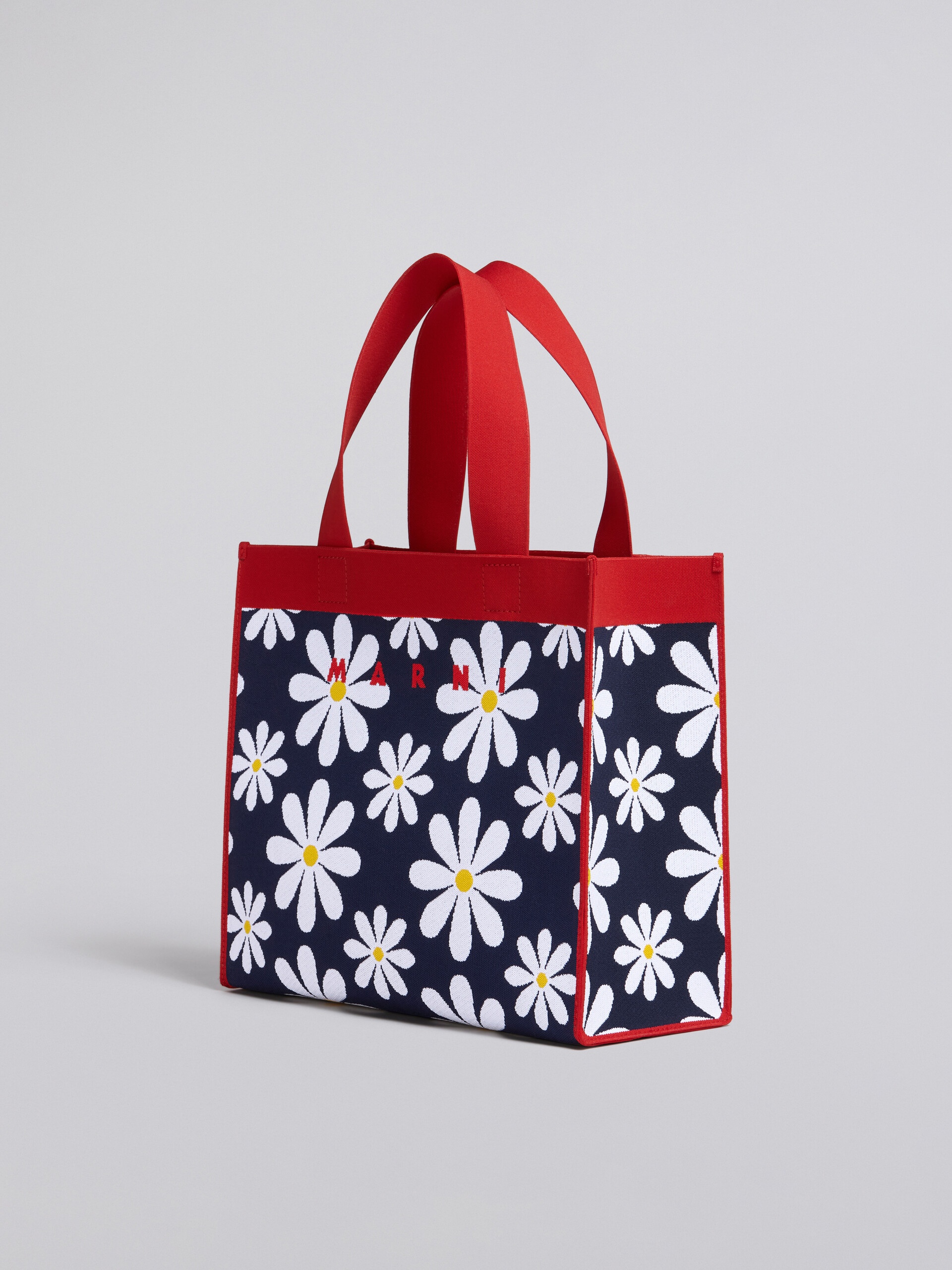 DAISY PRINT KNIT SHOPPING BAG - 3