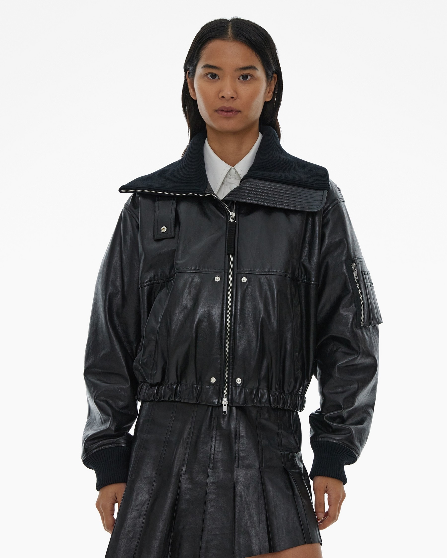 LEATHER BOMBER JACKET - 3
