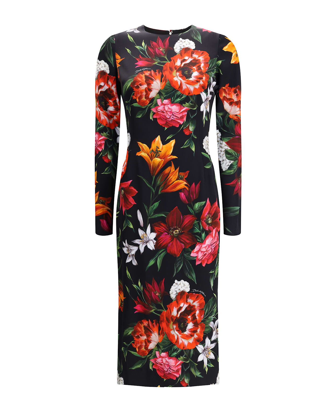 Long Floral-print Dress - 1