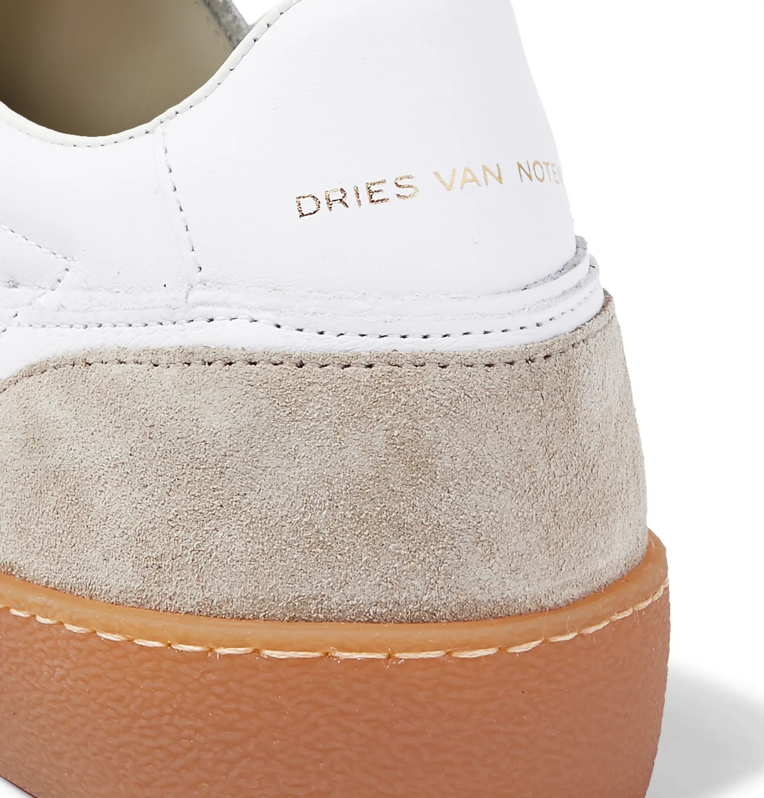 Panelled Suede and Leather Sneakers - 6