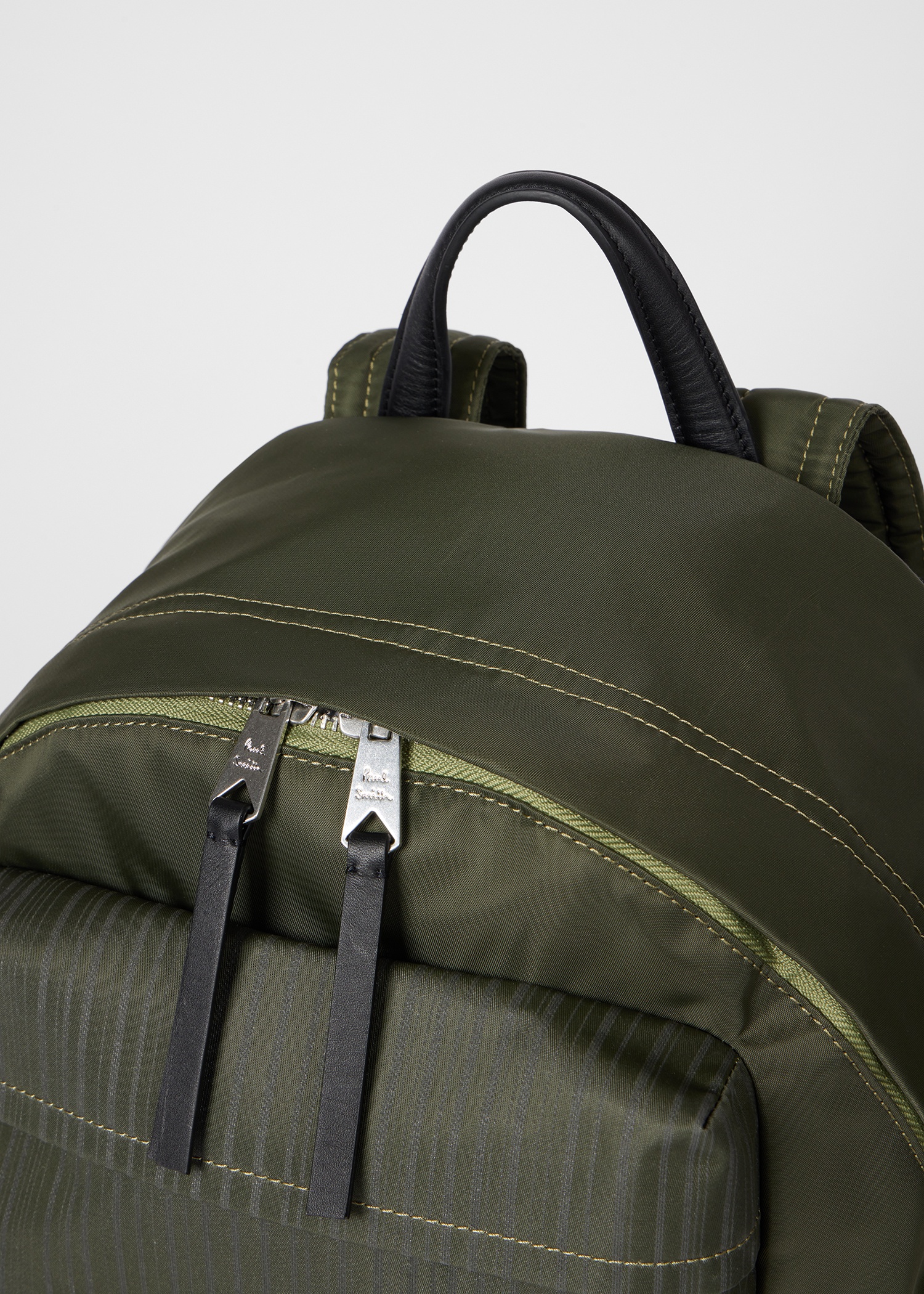 Green 'Laser Stripe' Recycled Nylon Backpack - 2