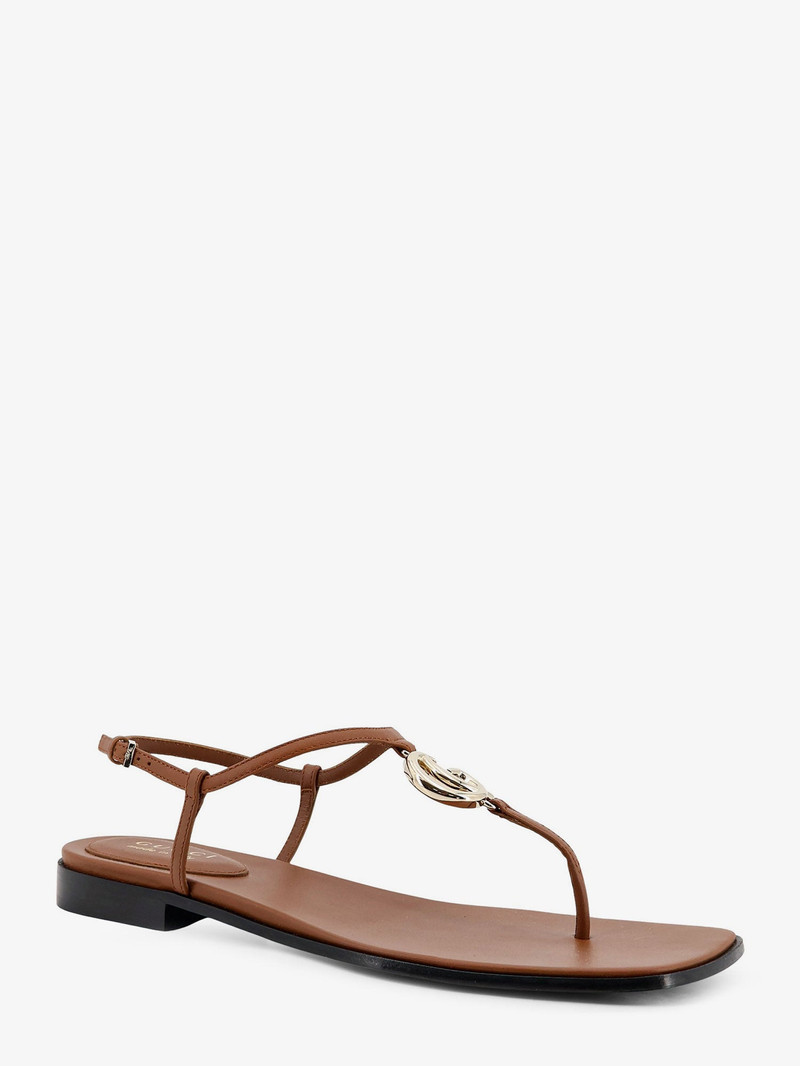 GUCCI Lifford Leather Sandals With Metal Gg Logo outlook