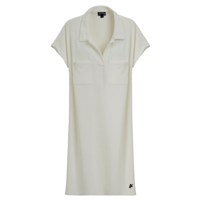 Women Terry Long Polo Dress - 1