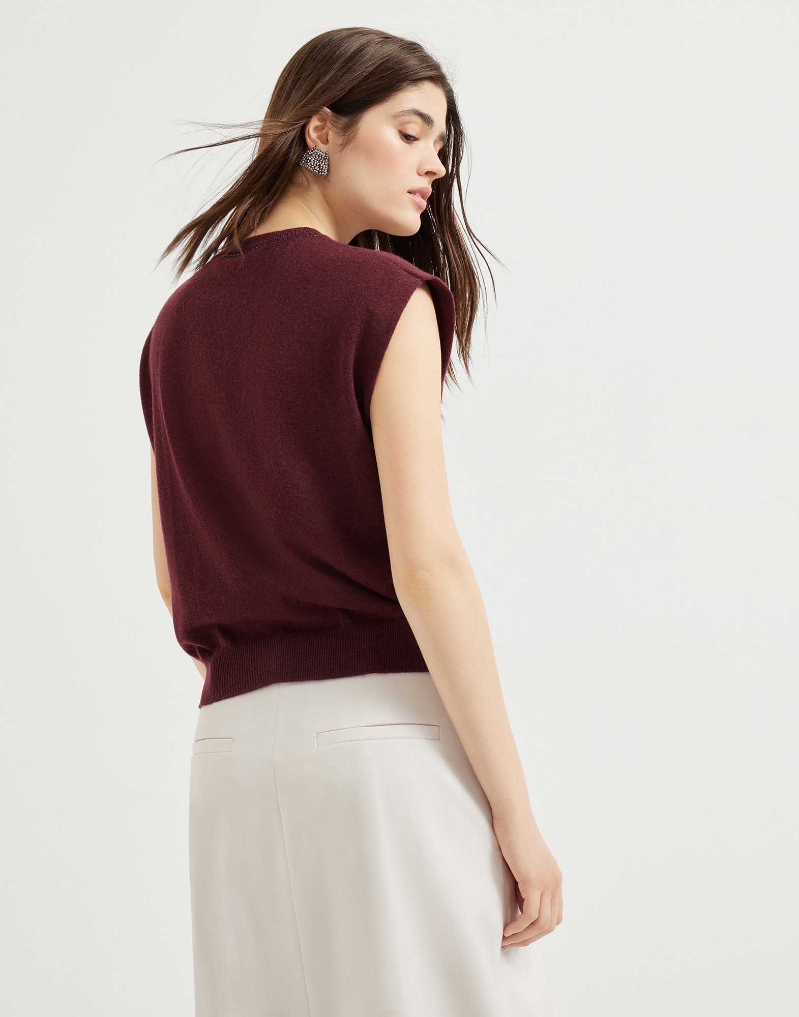 Cashmere sweater with monili - 2