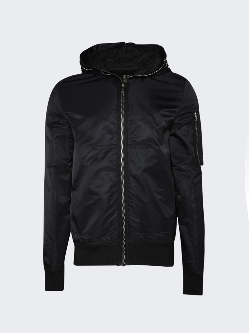 eyelet-detail hooded jacket 1