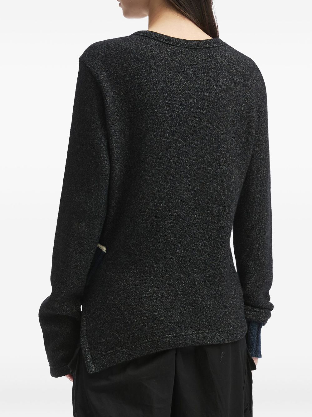 asymmetric pocket-detail sweater - 4