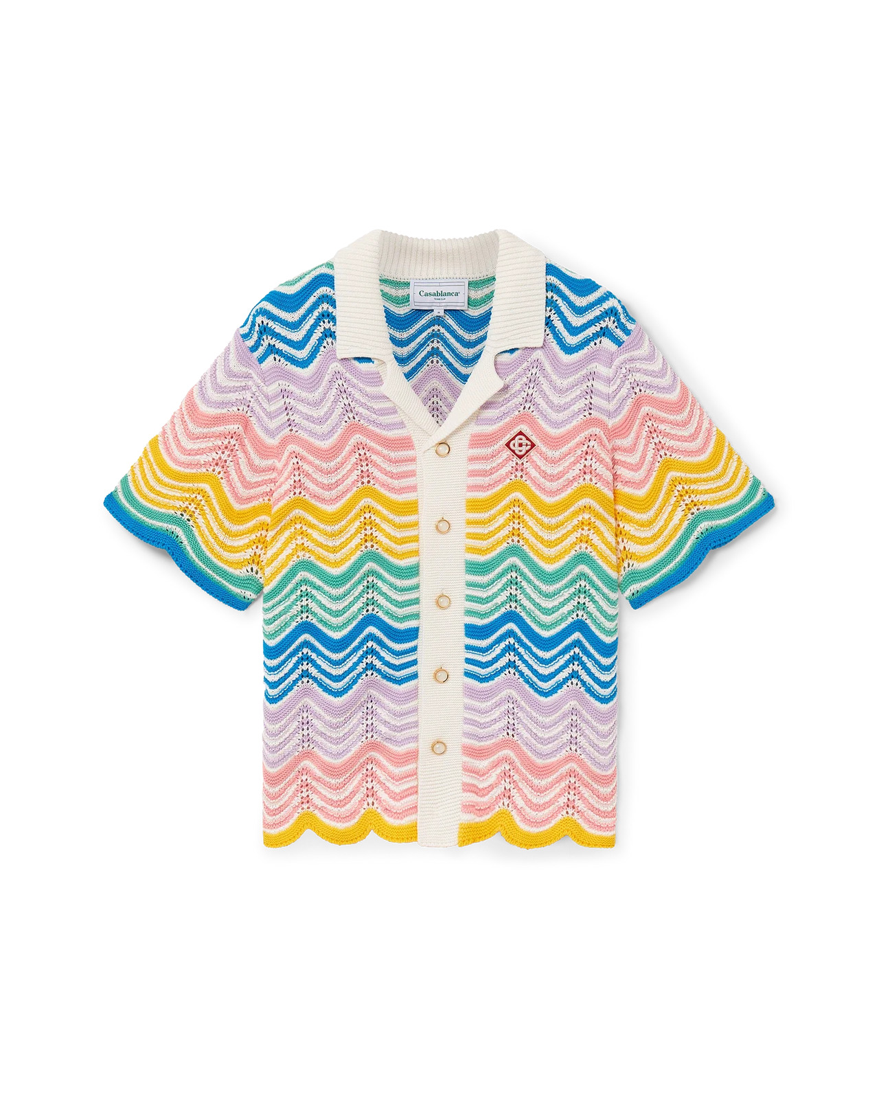 Gradient Wave Knit Shirt - 1