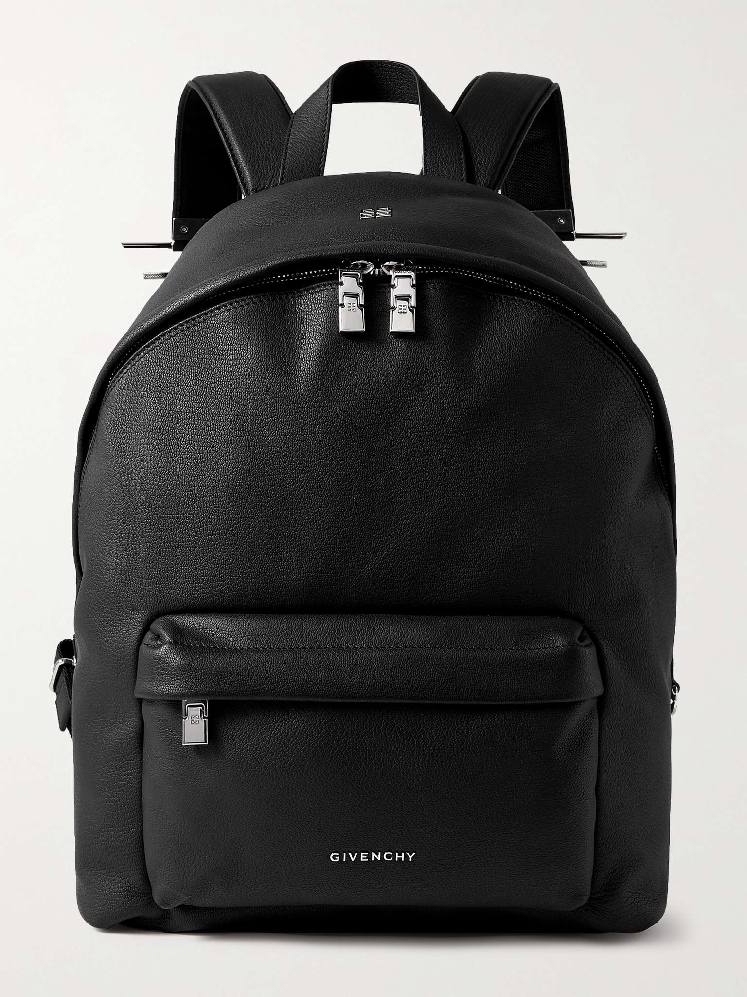 Embellished Full-Grain Leather Backpack - 1