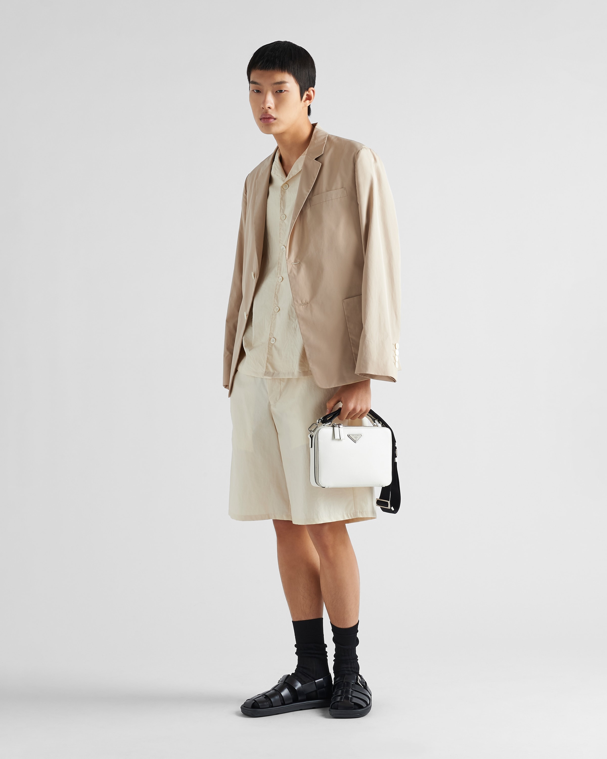 PRADA 洗練 Brique Saffianoレザー ミディアム バッグ Prada Medium Prada Brique Saffiano leather bag | REVERSIBLE