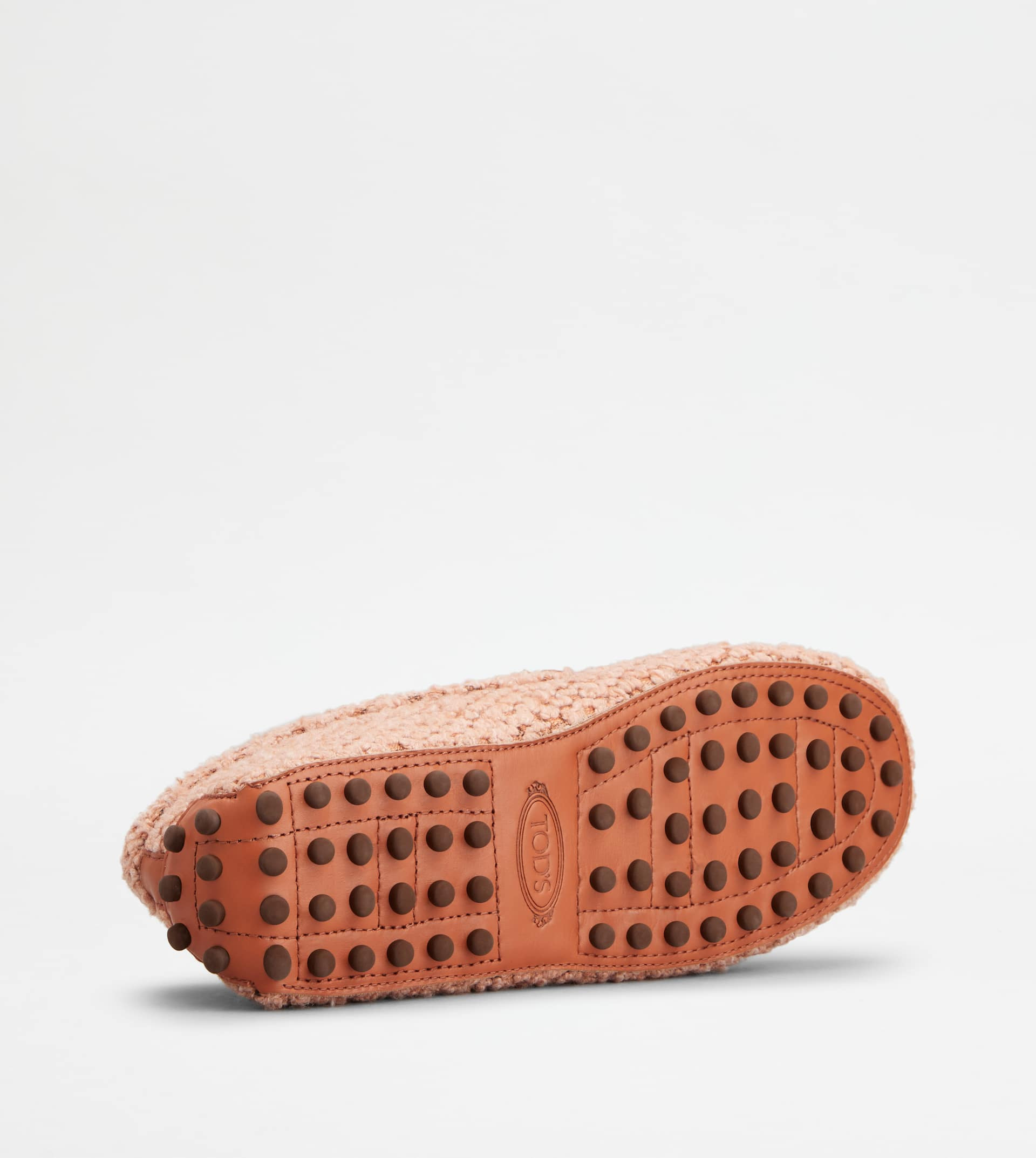 GOMMINO DRIVING SHOES IN FABRIC AND LEATHER - ORANGE - 4