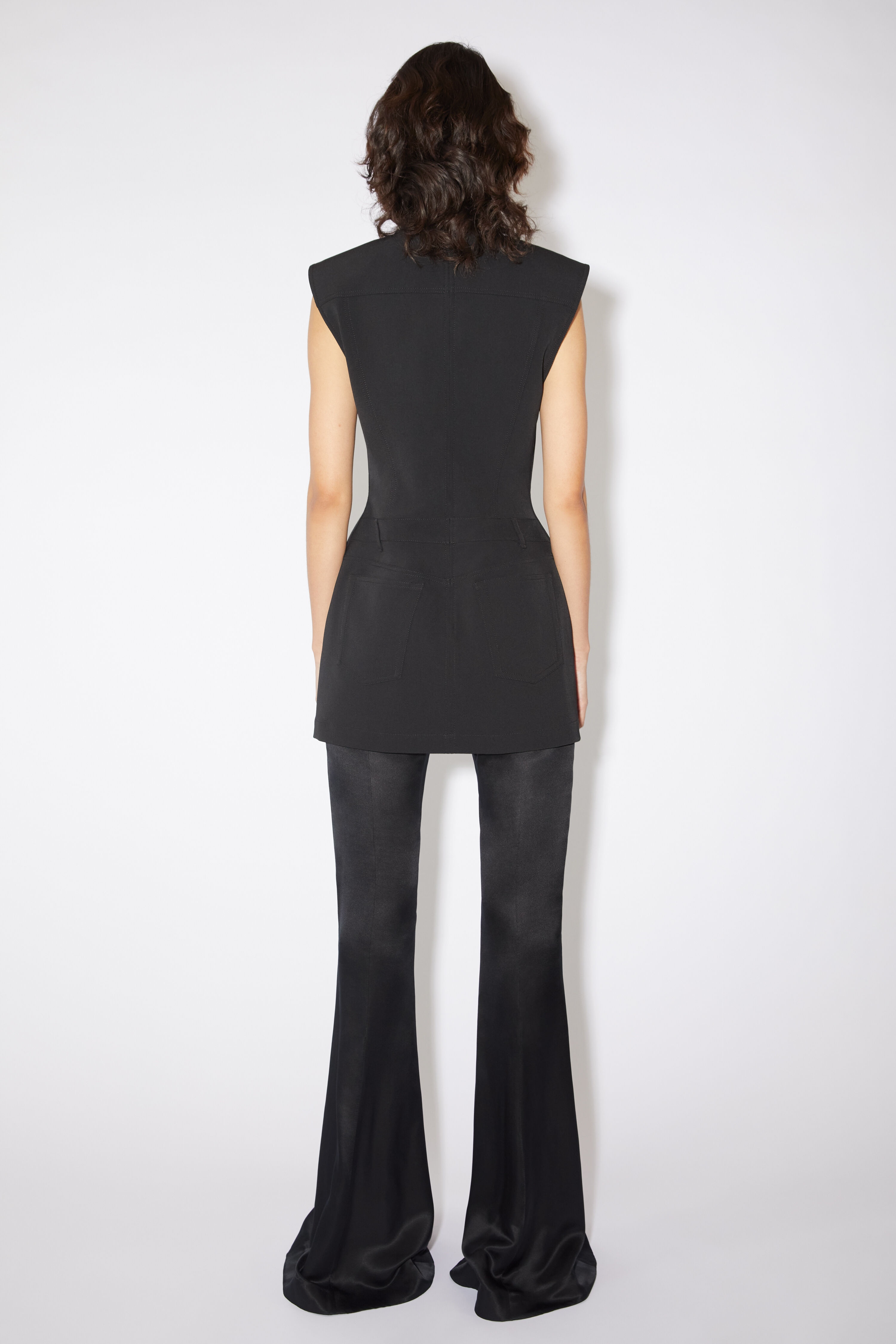 Wool blend dress - Black - 3