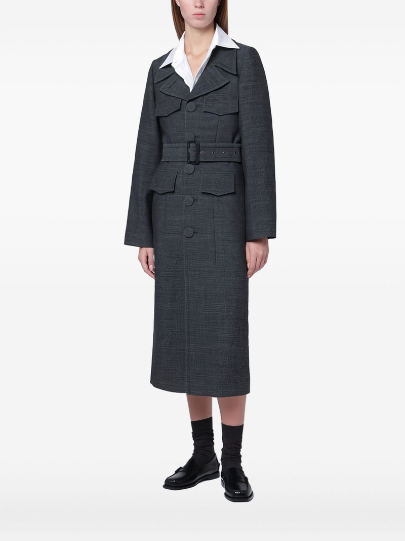 belted single-breasted coat 1