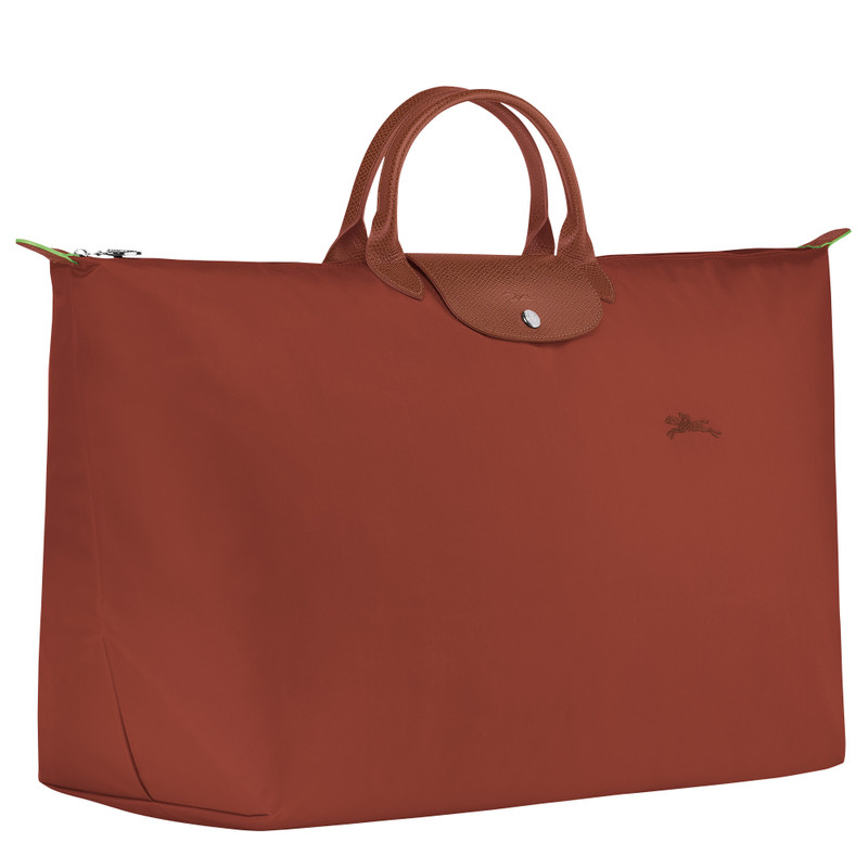 Le Pliage Green M Travel bag Chestnut - Recycled canvas 3
