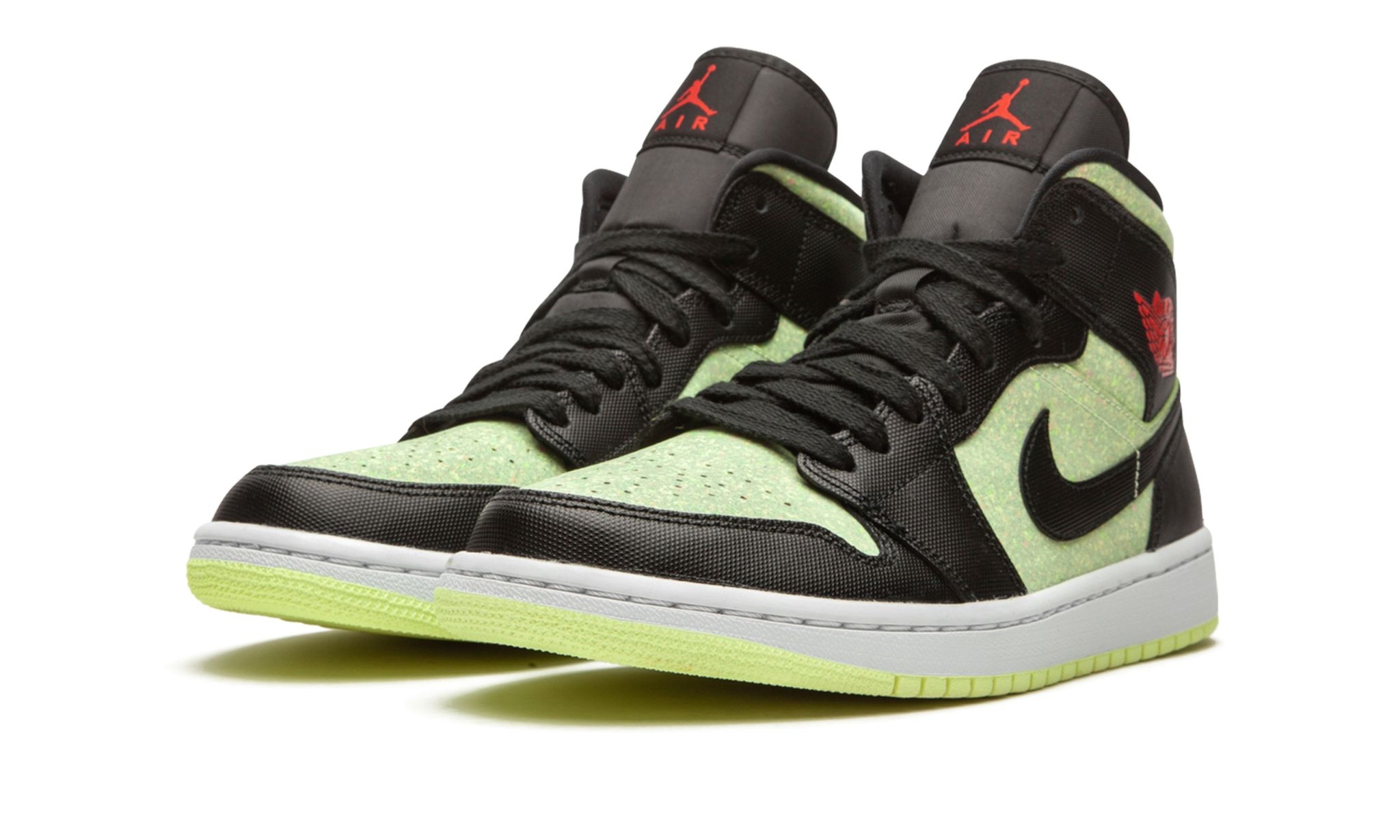 WMNS AIR JORDAN 1 MID SE "Barely Volt / Chile Red" - 2