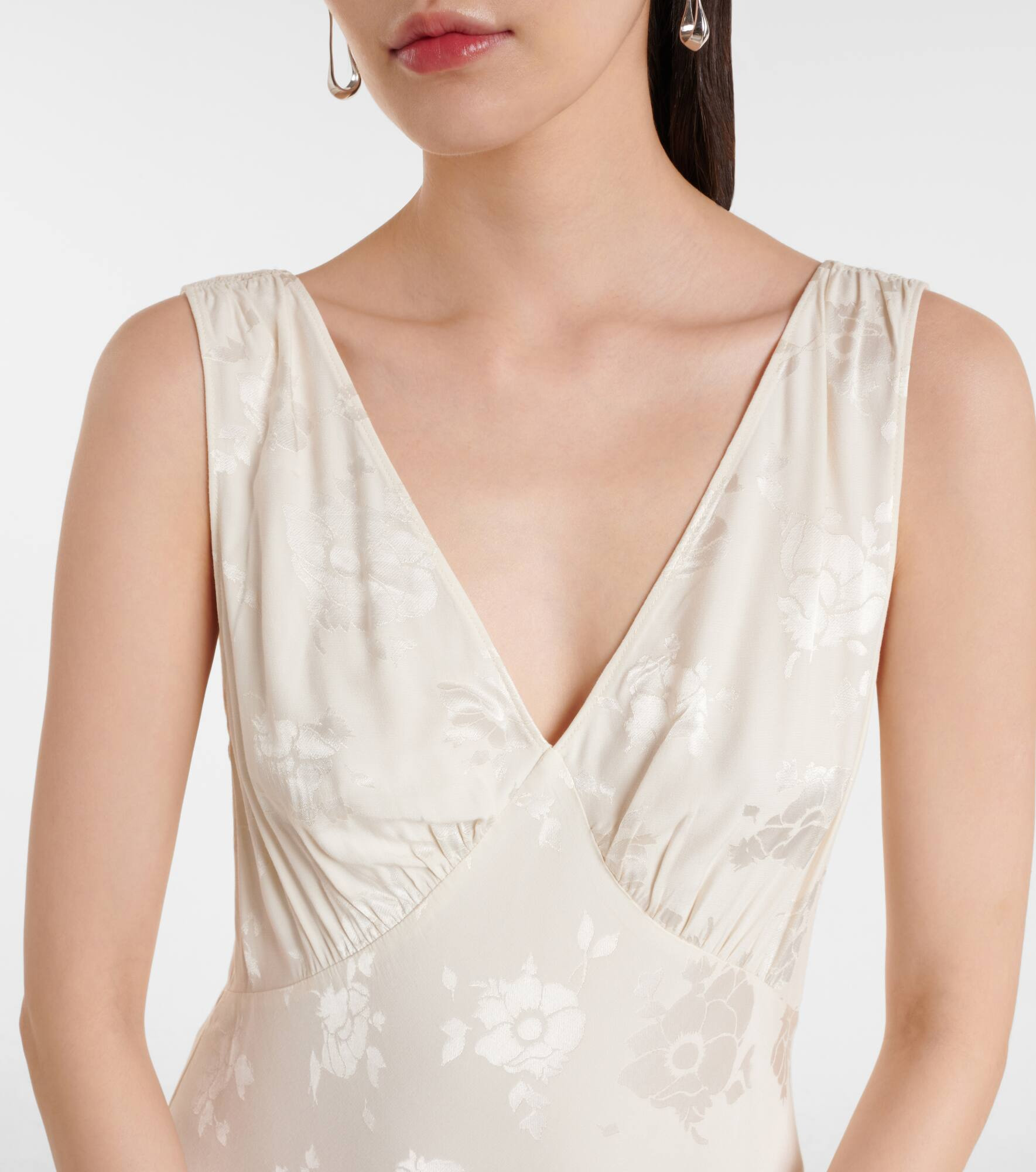 Sandrine floral jacquard midi dress - 4