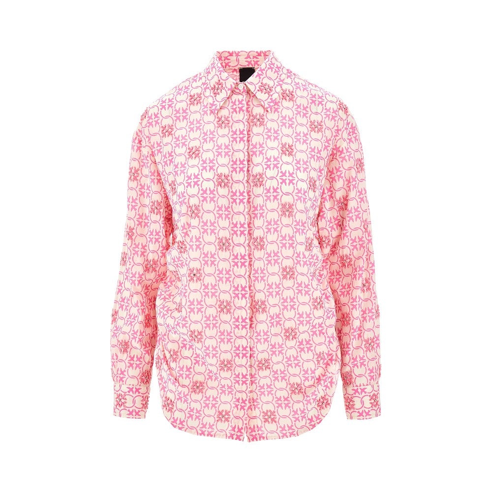 MONOGRAM PRINT MUSLIN SHIRT - 1