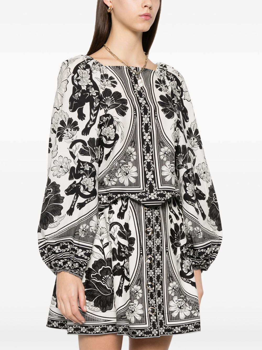 Flower Leopard blouse - 3