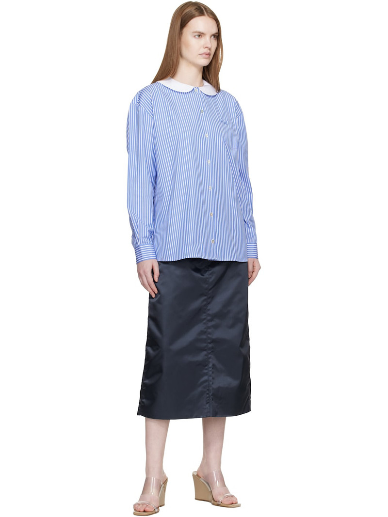 SANDY LIANG Blue & White Contessa Shirt outlook