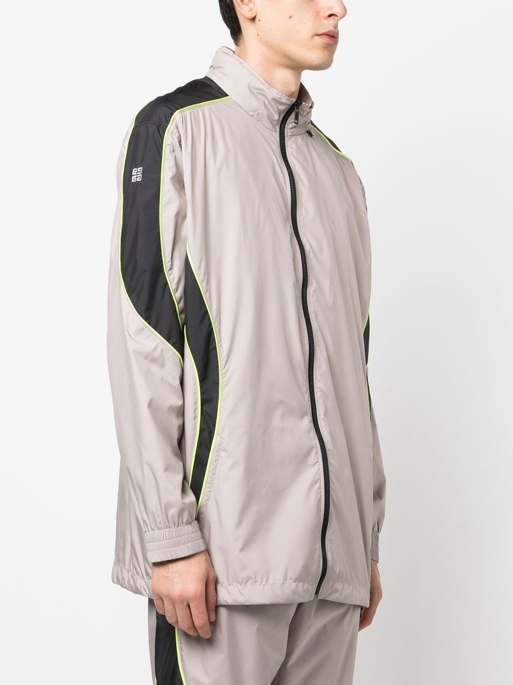 logo-print hooded jacket - 3