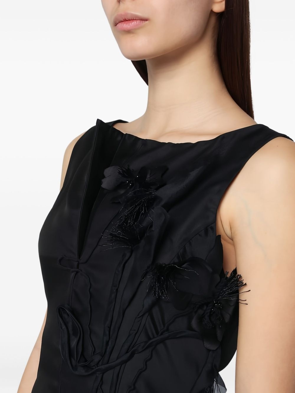 embroidered midi dress - 5