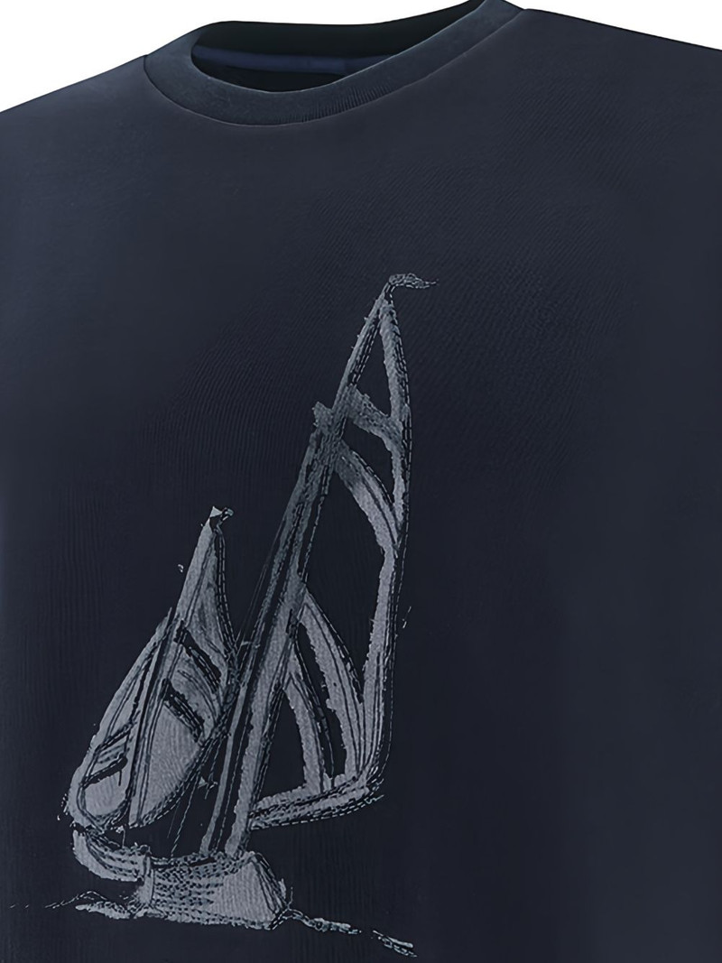 Paul & Shark graphic print structured T-shirt outlook