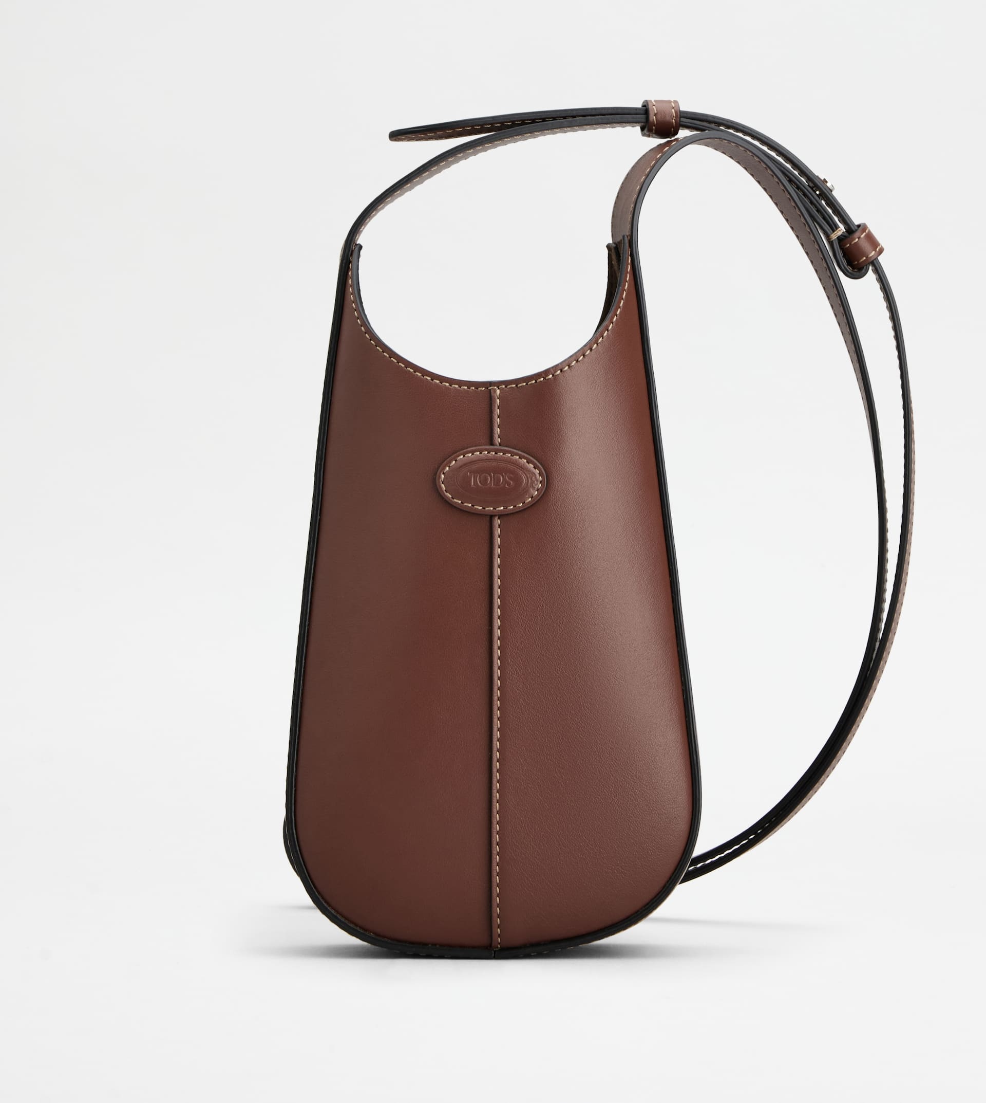 MICRO HOBO DI BAG IN LEATHER - BROWN - 1