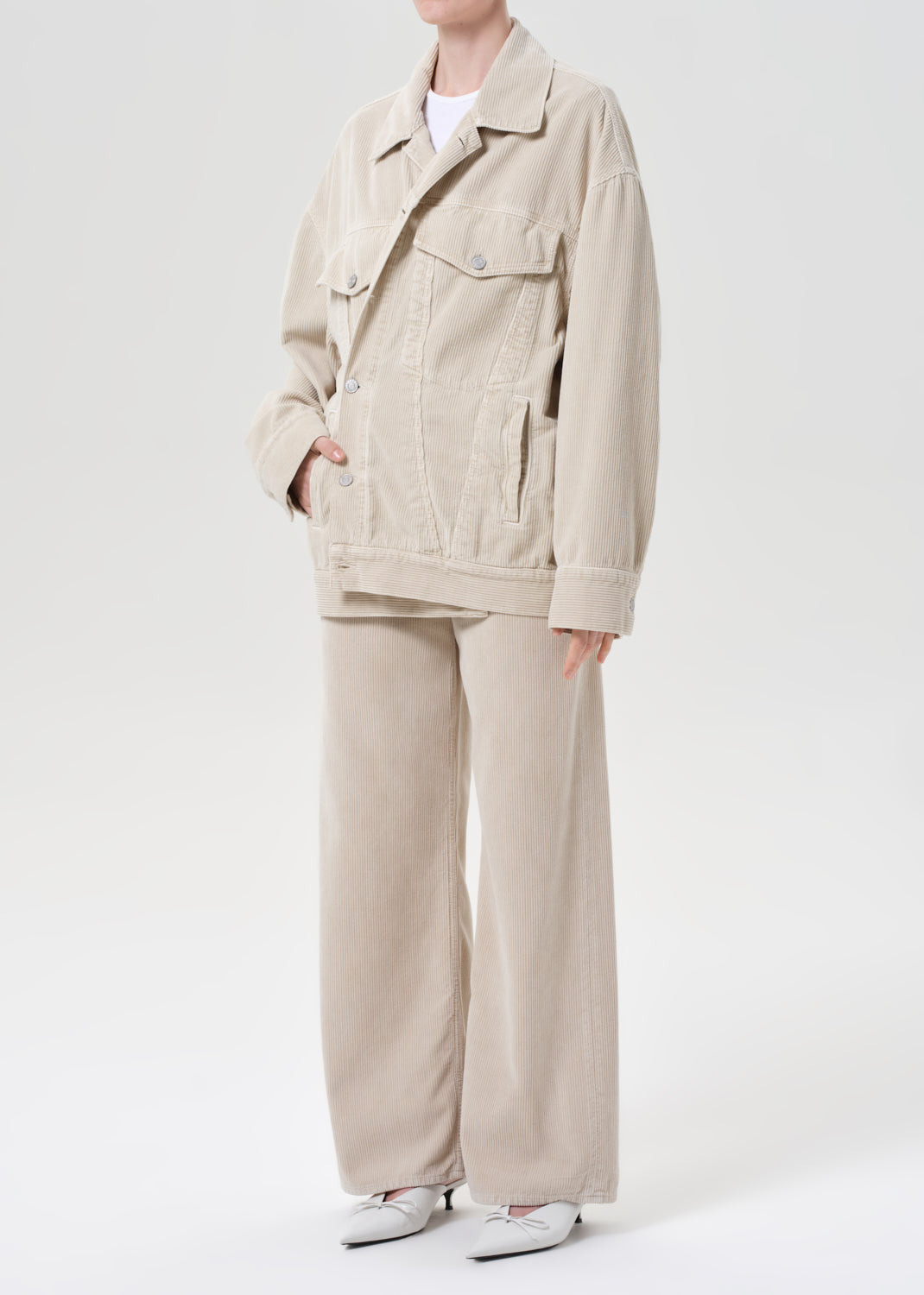 REWORKED WAYNE JACKET (CORDUROY) IN RICE GRASS - 4