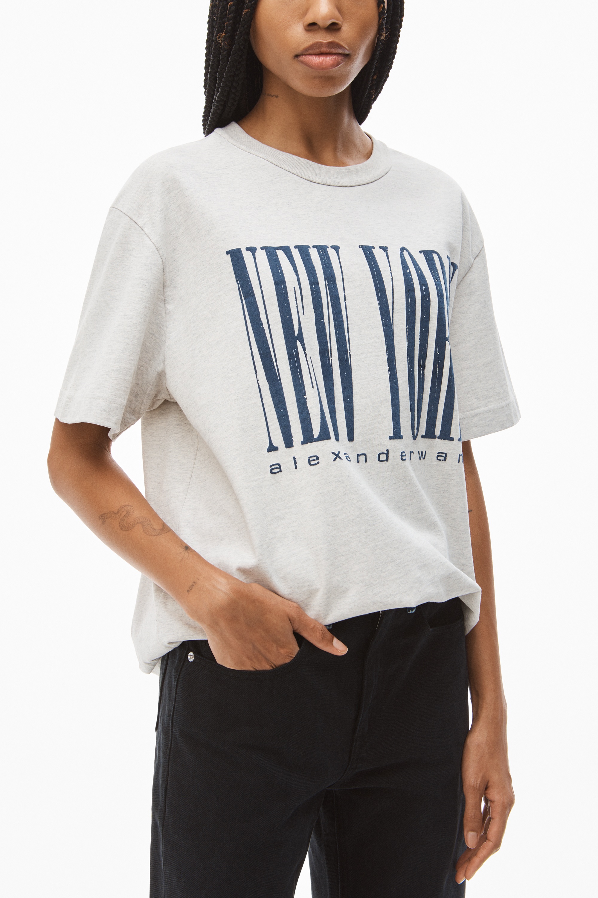 NY PUFF GRAPHIC TEE IN COMPACT JERSEY - 3