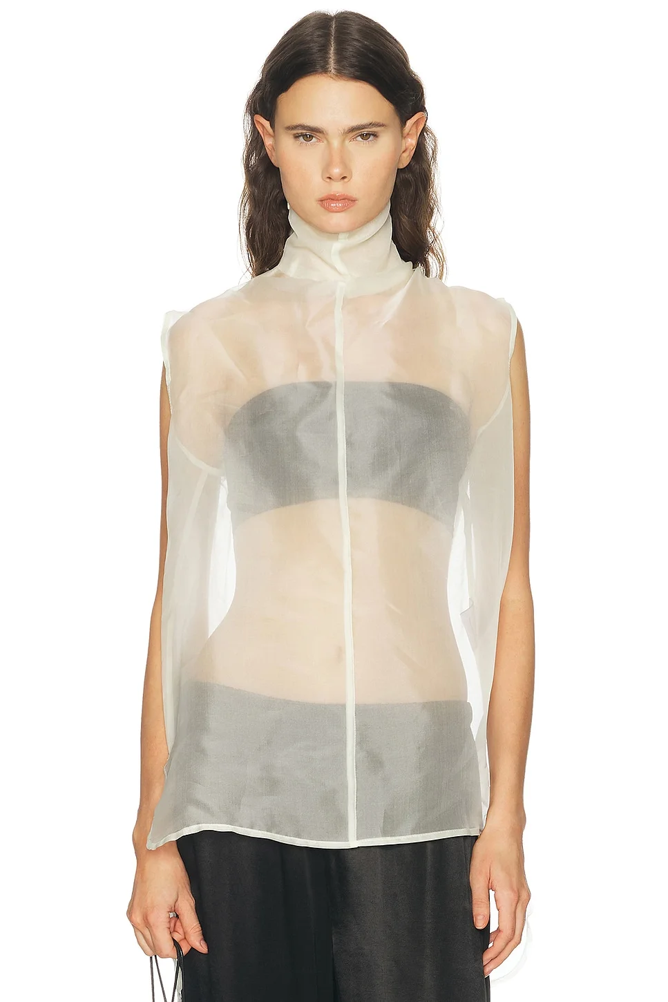 x REVOLVE Silk Organza Roll Neck Top - 1
