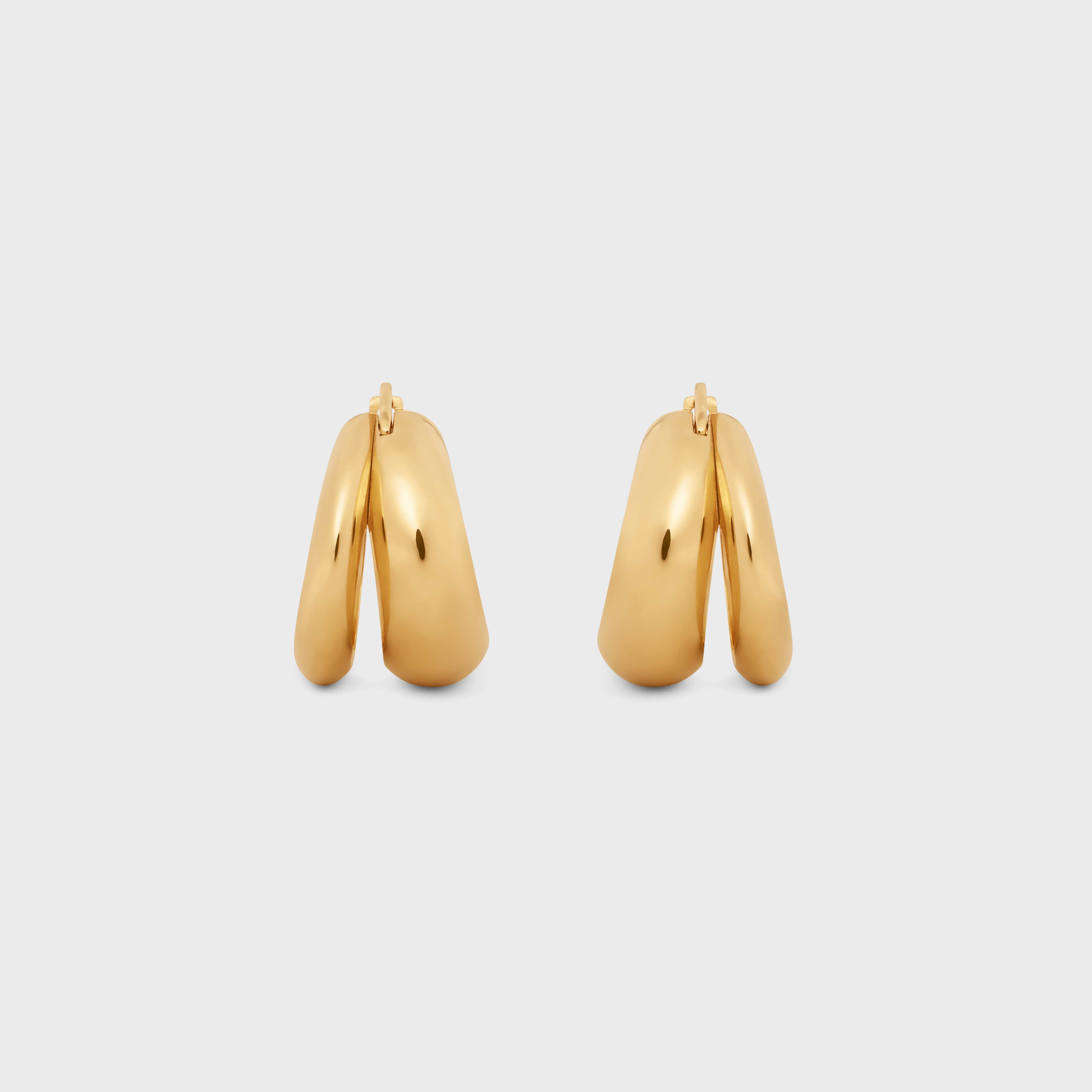 Formes Abstraites Hoops in Brass with Gold Finish - 3