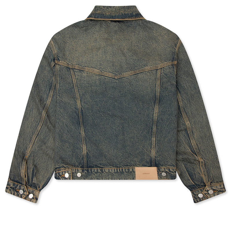 REPRESENT DENIM TRUCKER - BLUE CREAM outlook