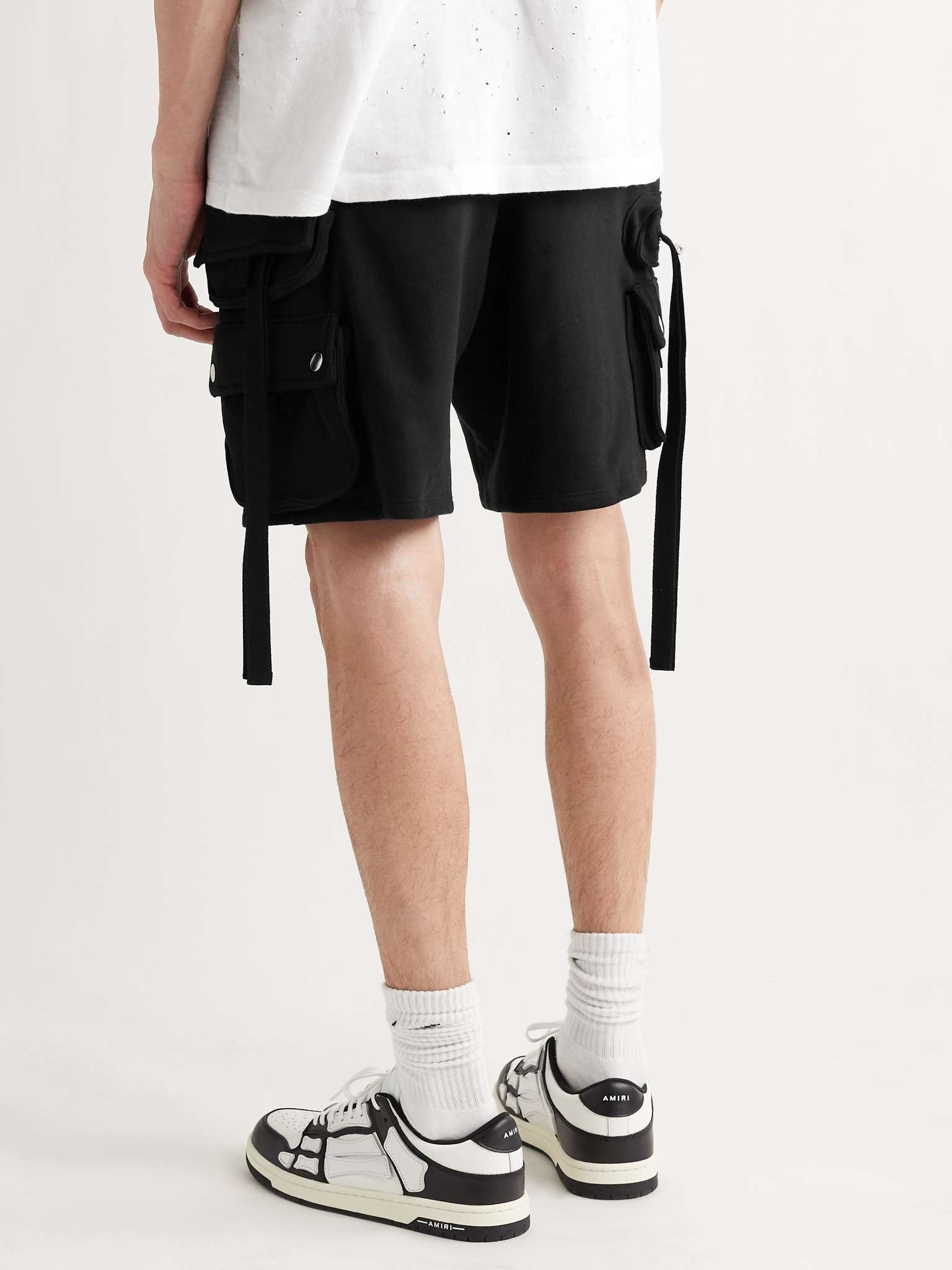 Loopback Cotton-Jersey Drawstring Cargo Shorts - 4