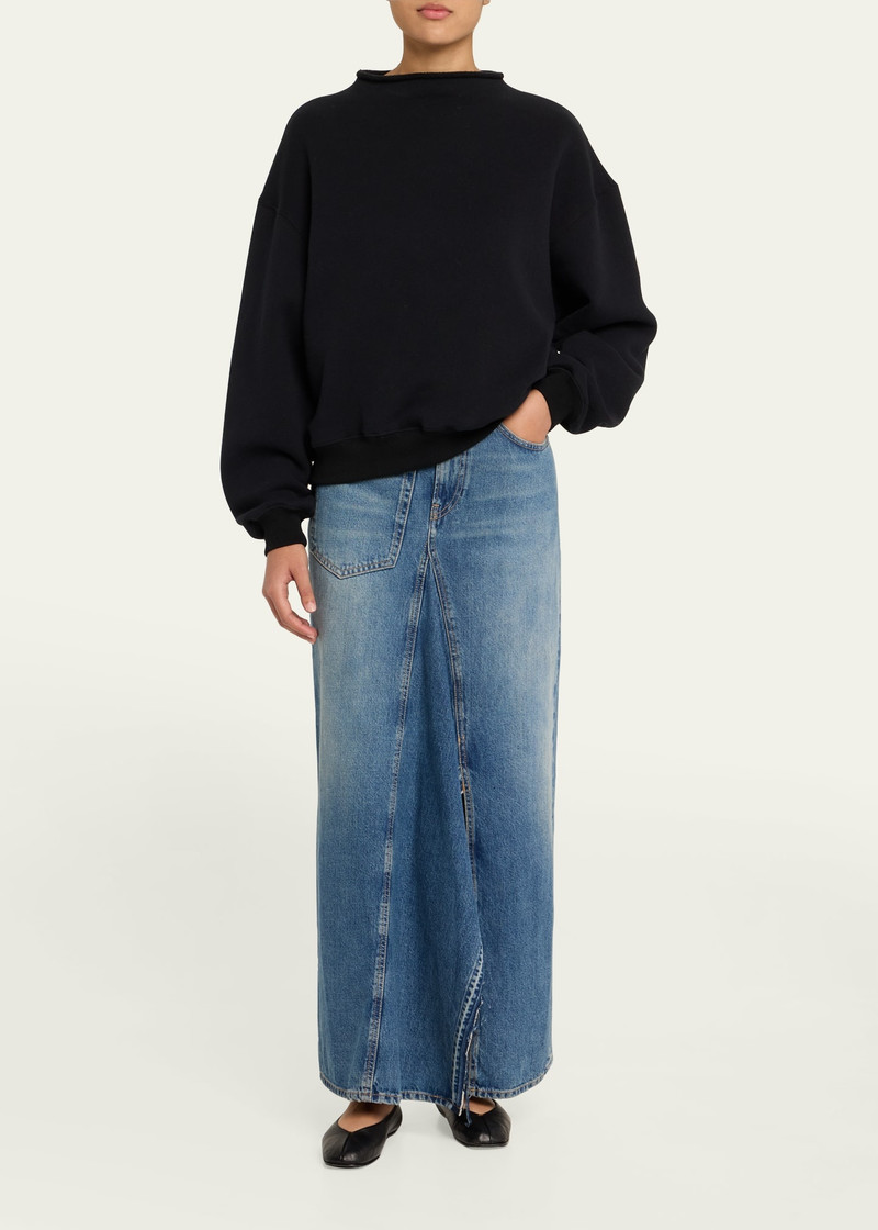 6397 Deconstructed Denim Maxi Skirt outlook