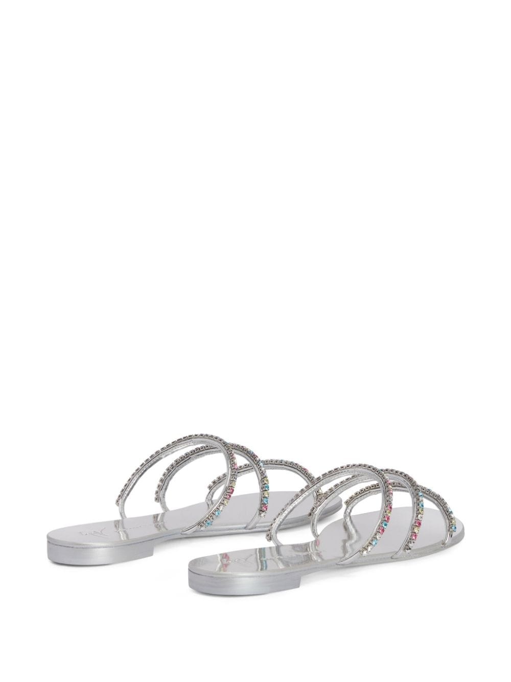 Dark Colorful crystal-embellished slides - 3