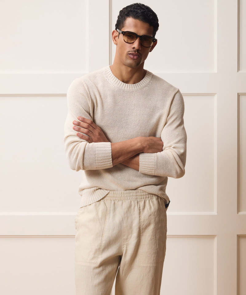 TODD SNYDER Linen Crewneck Sweater outlook
