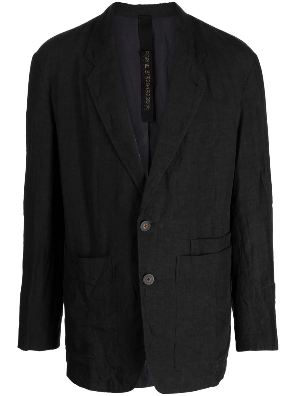 single-breast linen blazer - 2