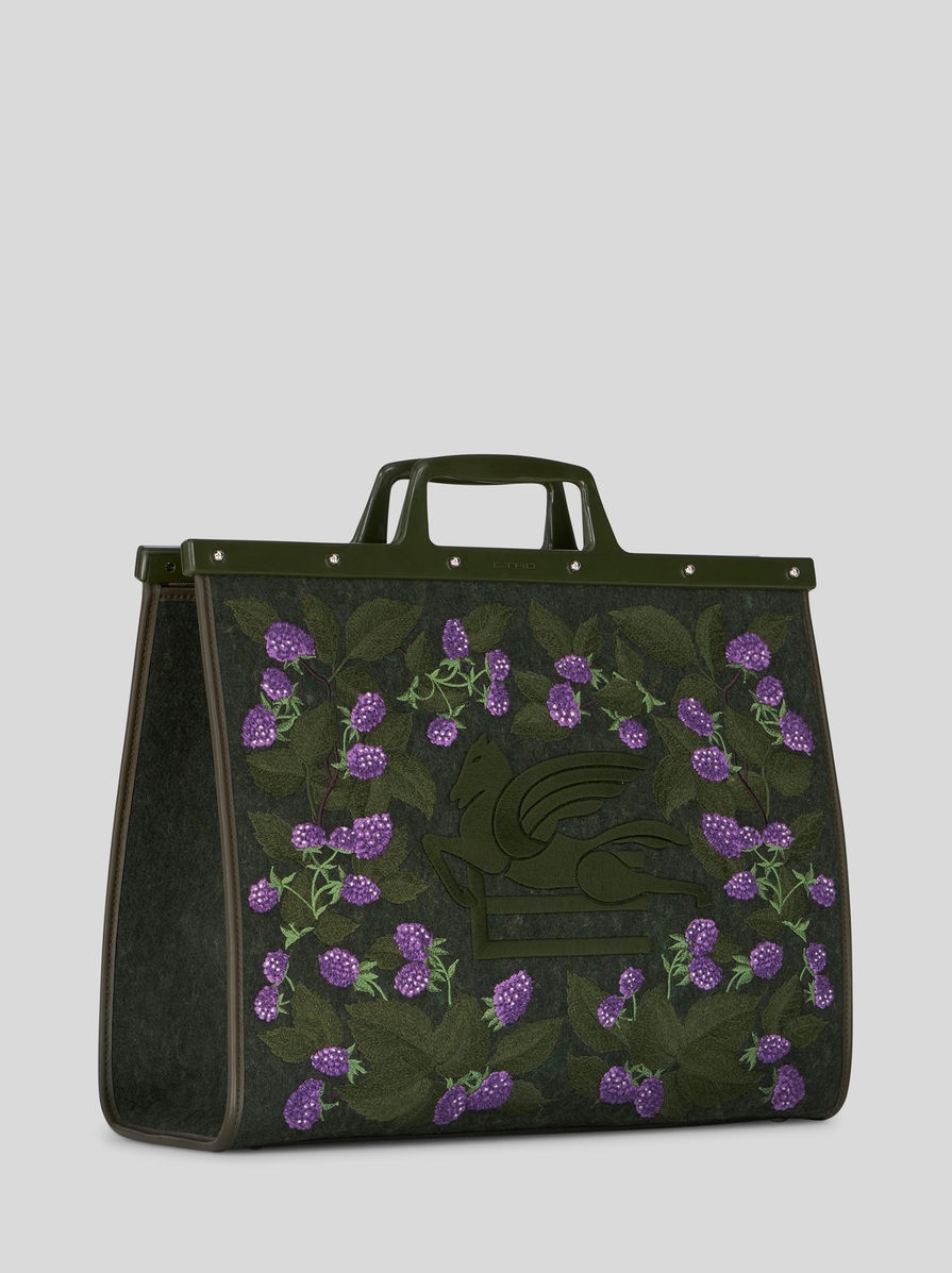 LARGE EMBROIDERED LOVE TROTTER BAG - 5