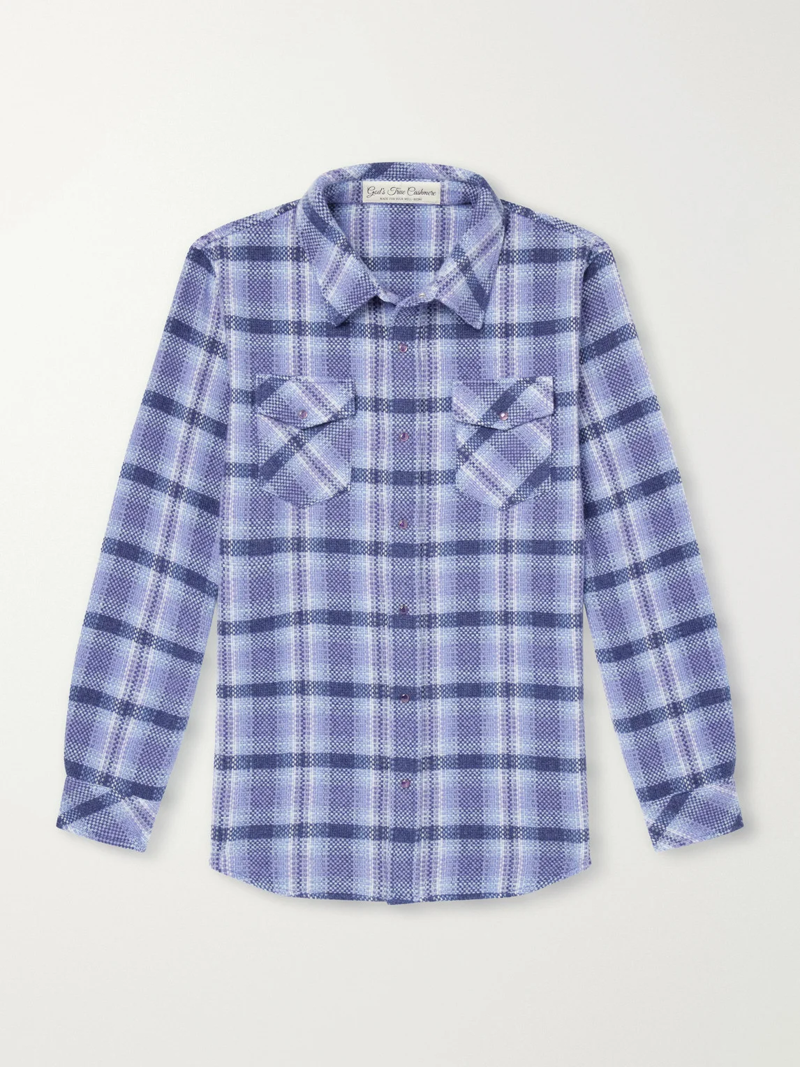 Checked Cashmere Shirt - 1