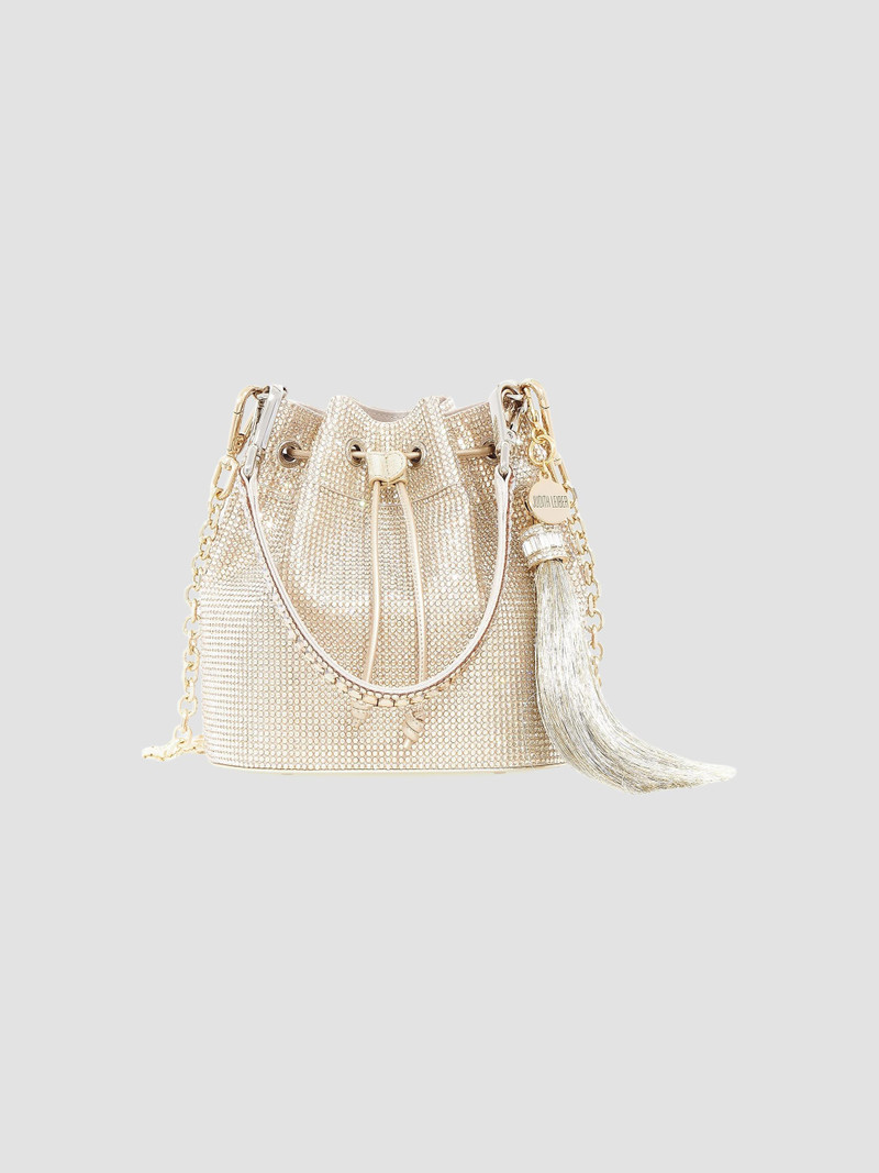 Women's Piper Crystal-Embellished Bucket Bag - Silver Rhine 1