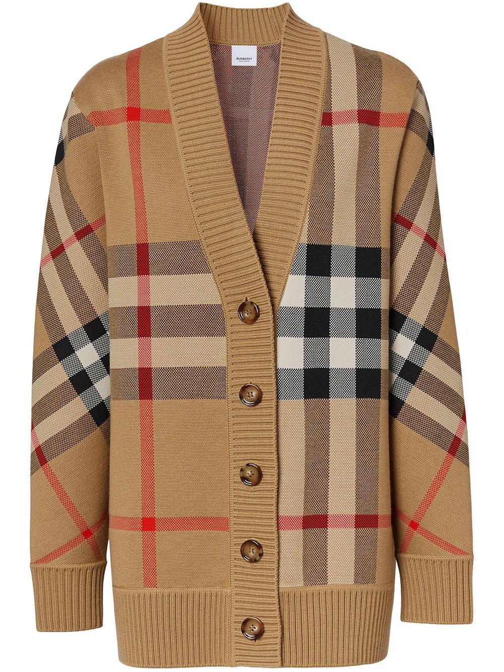 BURBERRY Women Oversized Check Cardigan - 5
