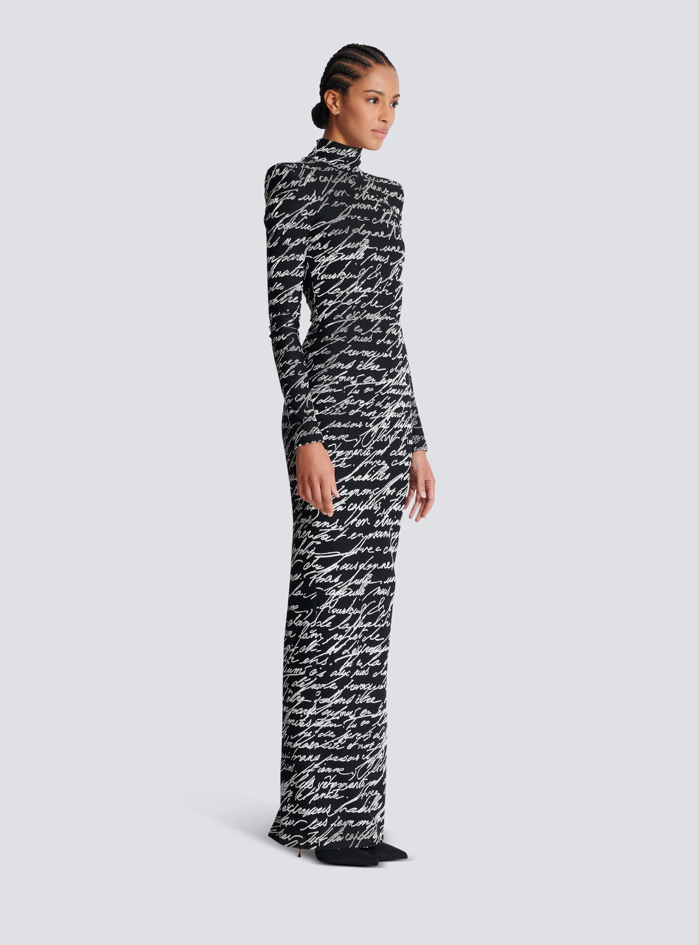 Long "Love Letter" jacquard knit dress - 3