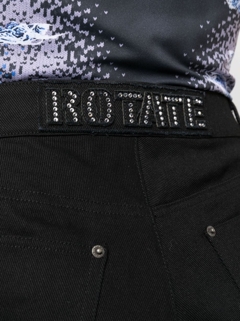 logo-embellished straight-leg jeans - 5
