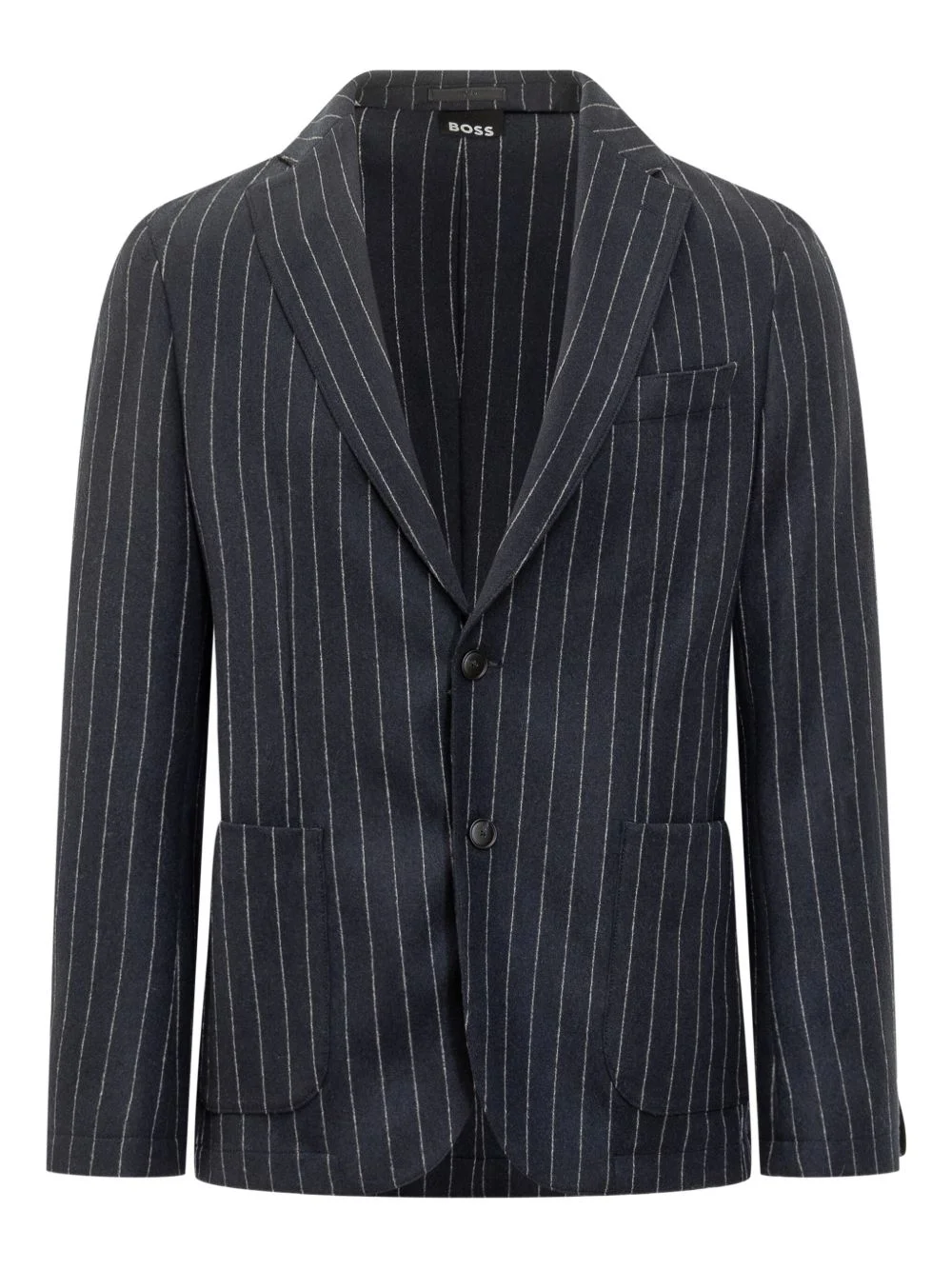 flannel striped blazer - 1