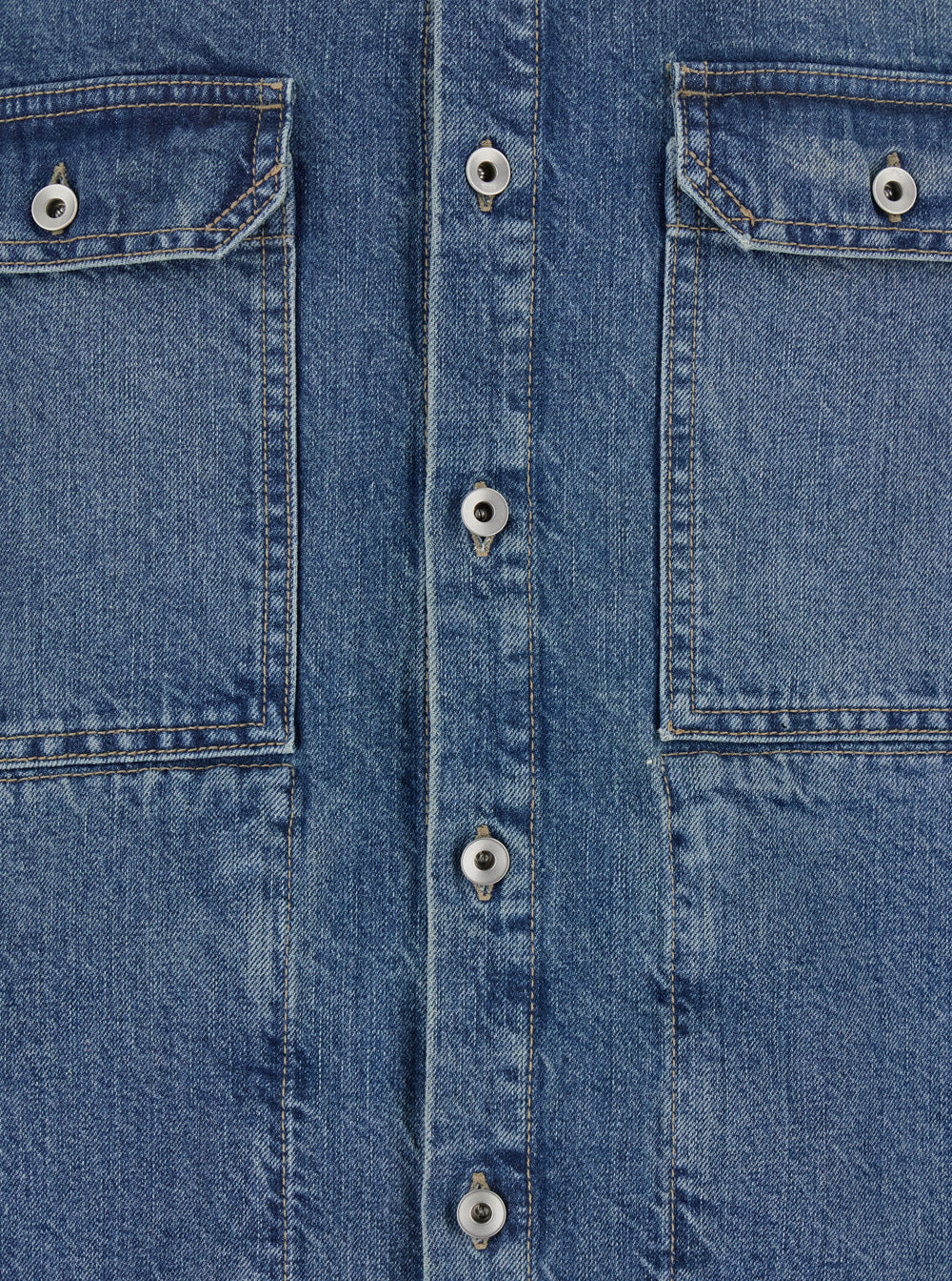 Drkshdw Men Blue Shirt With Classic Collar And Applied Chest Pockets In Denim Man - 3