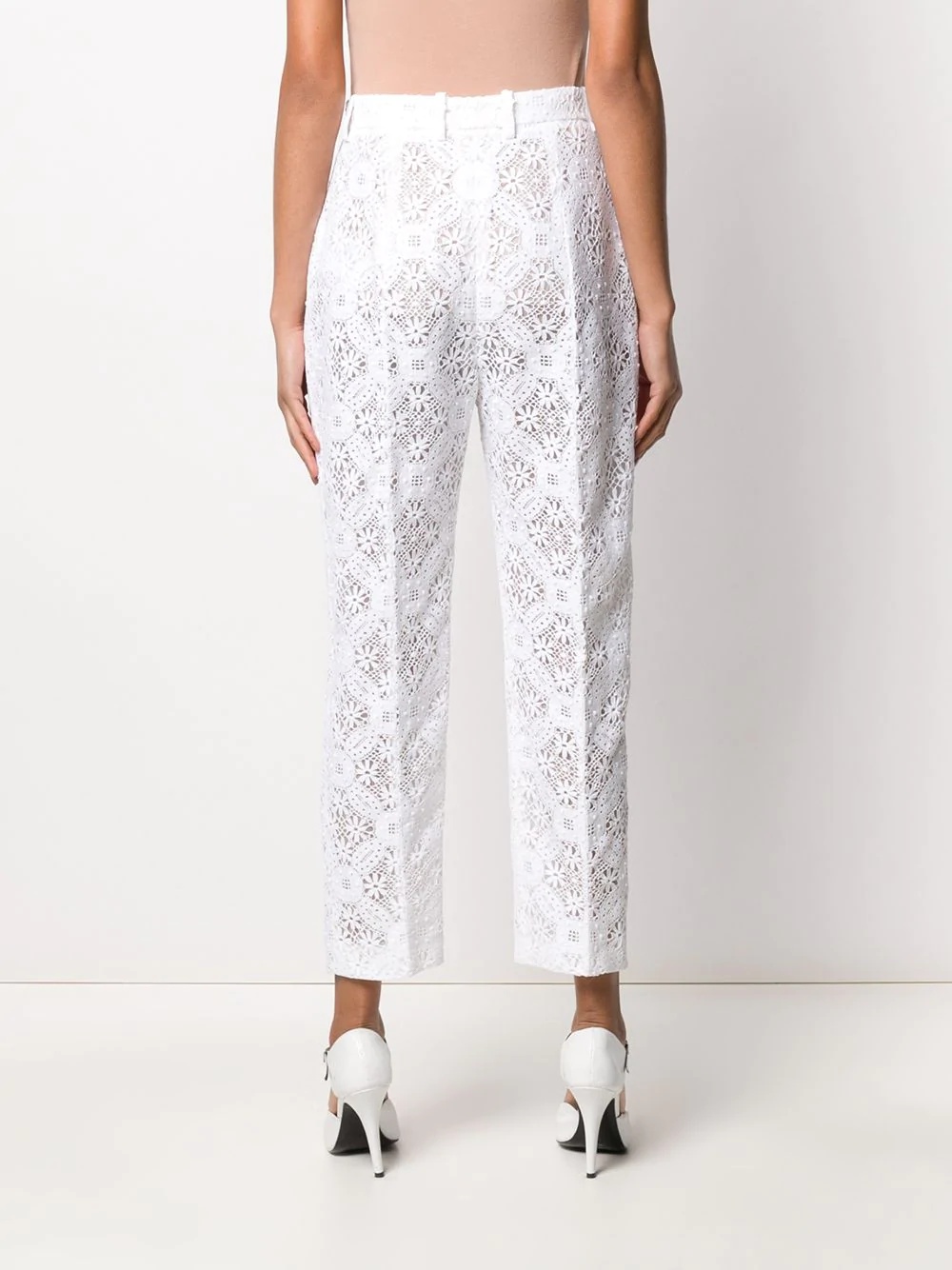 Endangered flower lace cigarette trousers - 4