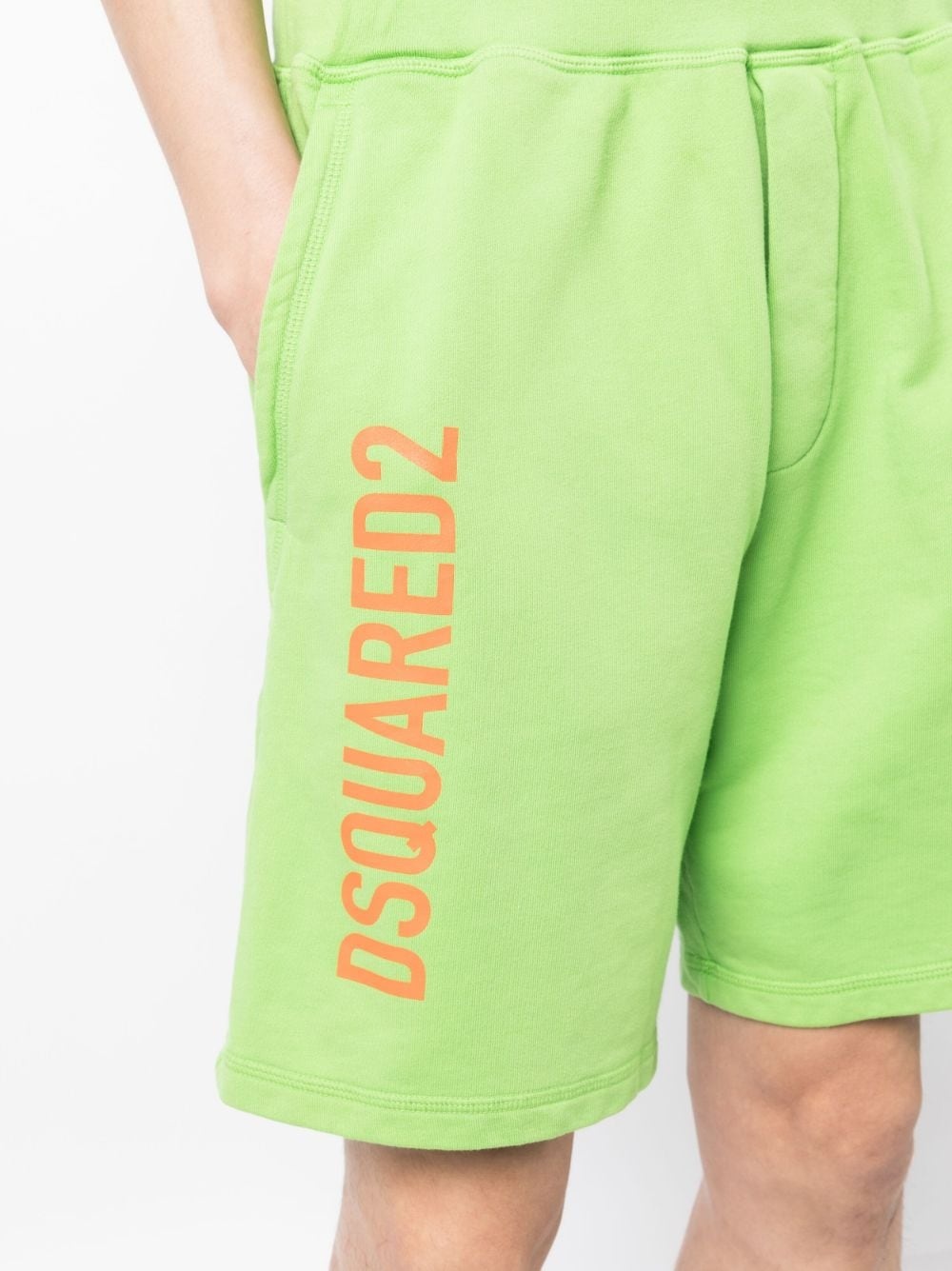 cotton logo print shorts - 5
