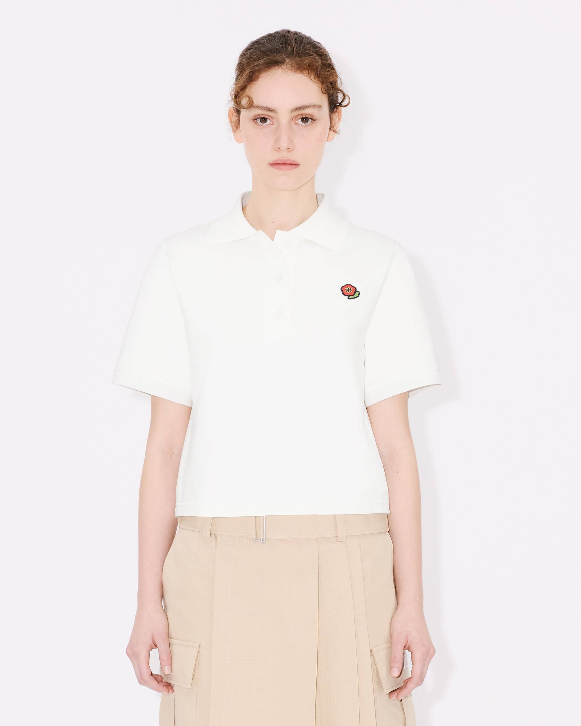 'KENZO Pop' embroidered short polo in cotton - 3